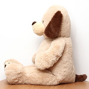 子供用 ぬいぐるみ/人形 【犬型 ベージュ】 幅45cm 〔おもちゃ 子ども部屋〕