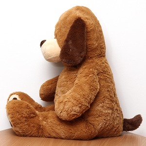 子供用 ぬいぐるみ/人形 【犬型 ブラウン】 幅45cm 〔おもちゃ 子ども部屋〕
