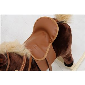 子供用 ロッキングチェア/揺り椅子 【ポニー型 チョコレート】 幅85cm 木製素材使用 〔おもちゃ 子ども部屋〕