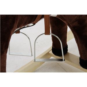 子供用 ロッキングチェア/揺り椅子 【ポニー型 チョコレート】 幅85cm 木製素材使用 〔おもちゃ 子ども部屋〕