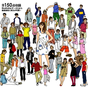 「人物イラスト素材集１」CD-ROM/Illustrator版