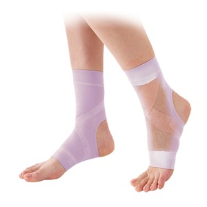 足首着用　腰らくサポーター【パープル】