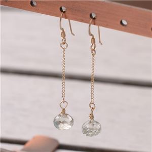 グリーンアメジスト14KGFピアス