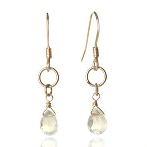 セイロンムーンストーン14KGFピアス