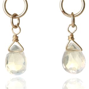 セイロンムーンストーン14KGFピアス