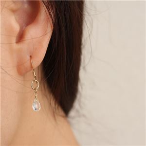 セイロンムーンストーン14KGFピアス