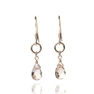 ブラウントパーズ14KGFピアス