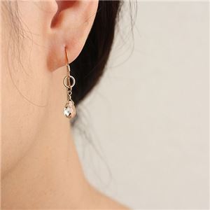 ブラウントパーズ14KGFピアス