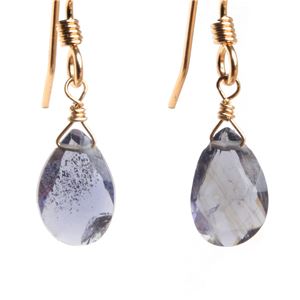 アイオライトペアシェイプカットピアス