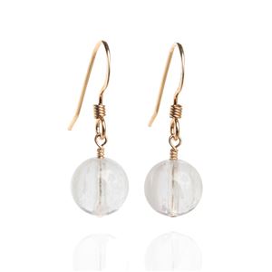 クンツァイト ラウンド ピアス