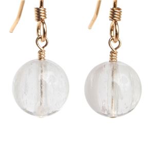 クンツァイト ラウンド ピアス