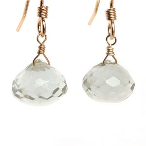 グリーンアメジストオニオンカットピアス