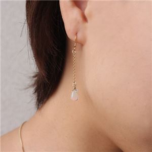 プレシャスオパール＆ブルートパーズ14KGFピアス