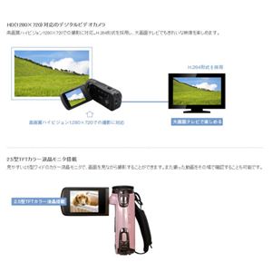 デジタルビデオカメラ 高画質HD GHV-DV25HDA 9,980円 2.5型液晶搭載 HDMI 乾電池駆動モデル