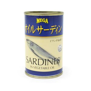 MEGA オイルサーディン レギュラー イワシの油漬け 155g 48個セット