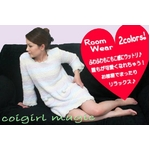 コイガールマジック ルームウェア チュニックワンピース サックス/ホワイト/ピンク