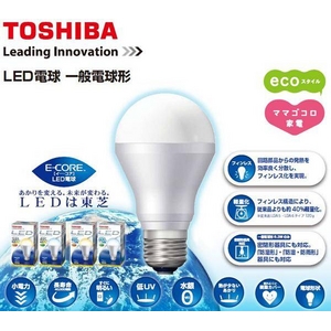 TOSHIBA E-CORE[イーコア] LED電球 6.4W  昼白色（LDA6N/2）