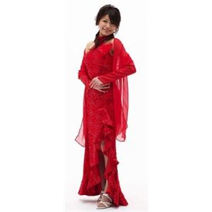 ♪ロングドレス(赤）7号〜17号1128R L