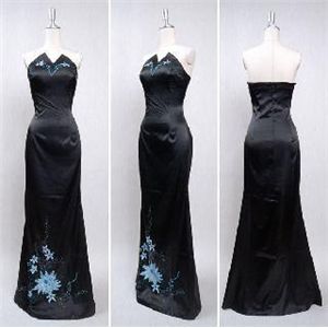 ♪ロングドレス(黒)7号〜17号961BK XXXL