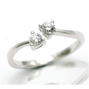 鑑別書付!天然ダイヤモンドリングwra783 0.21ct K18WG