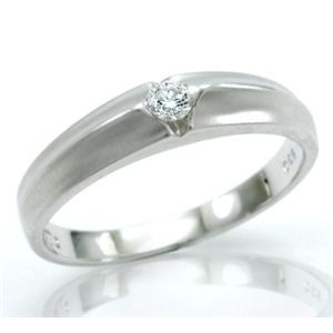 鑑別書付!天然ダイヤモンドリングdr4325 0.08ct K18WG