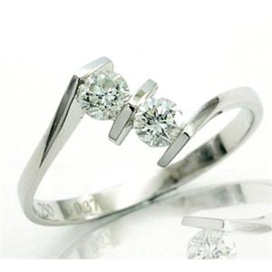 鑑別書付!天然ダイヤモンドリングwra298 0.37ct K18WG