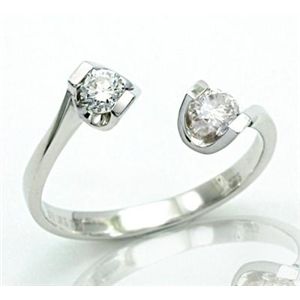 鑑別書付!天然ダイヤモンドリングwra325 0.23ct K18WG