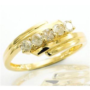 鑑別書付!天然ダイヤモンドリングwra397 0.35ct K18YG