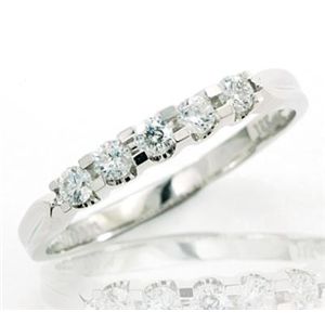 鑑別書付!天然ダイヤモンドリングwra495 0.23ct K18WG