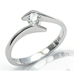 鑑別書付!天然ダイヤモンドリングwra734 0.21ct K18WG