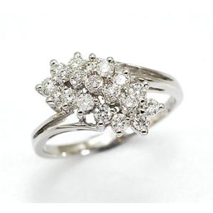 鑑別書付!天然ダイヤモンドリングwra872 0.04ct 0.38ct K18WG