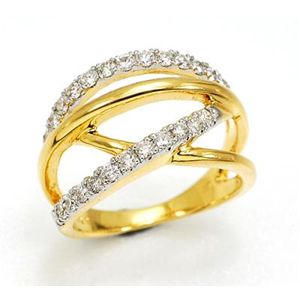 鑑別書付!天然ダイヤモンドリングwra880 0.61ct K18YG