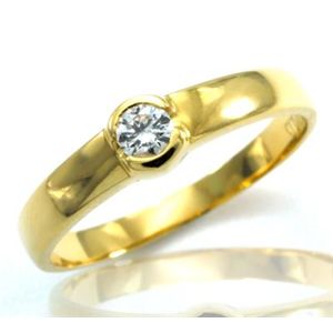 鑑別書付!天然ダイヤモンドリングwra800 0.15ct K18YG