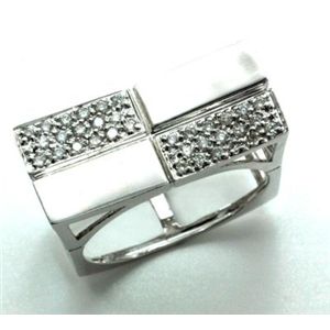 鑑別書付!天然ダイヤモンドリングdr2198 0.20ct K18WG