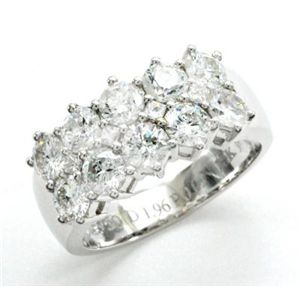 鑑別書付!天然ダイヤモンドリングwra438 1.96ct 0.09ct K18WG