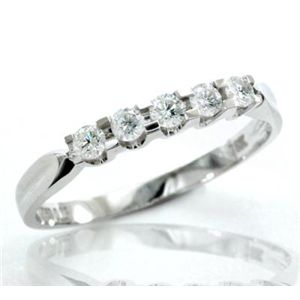 鑑別書付!天然ダイヤモンドリングwra493 0.23ct K18WG