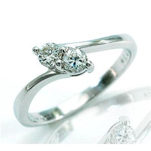 鑑別書付!天然ダイヤモンドリングbr55 0.29ct K18WG