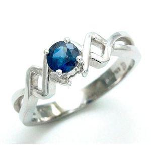 鑑別書付!天然ブルーサファイアリング 0.40ct * K18WG