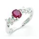 鑑別書付!天然ルビー0.46ct*ダイヤモンドリング0.08ct rr342 K18WG