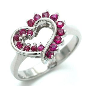 鑑別書付!天然ルビー0.44ct * rr126 K18WG