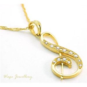 ���ӕʏ��t�I�V�R�_�C�������h �uS�v �l�b�N���X wpa452  0.09ct  K18YG	