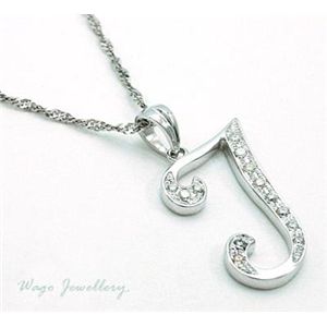 ●鑑別書付!天然ダイヤモンド 「T」 ネックレス wpa459 0.11ct K18WG