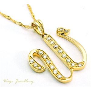 ���ӕʏ��t�I�V�R�_�C�������h �uW�v �l�b�N���X wpa482  0.21ct  K18YG	