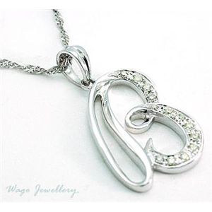 ●鑑別書付!天然ダイヤモンド 「B」 ネックレス wpa498 0.10ct K18WG