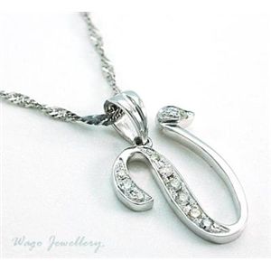 ●鑑別書付!天然ダイヤモンド 「V」 ネックレス wpa520 0.08ct K18WG