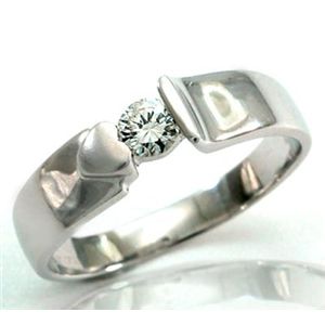 鑑別書付!天然ダイヤモンドリングbr109 0.17ct K18WG