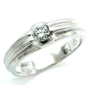 鑑別書付!天然ダイヤモンドリングdr111 0.22ct K18WG