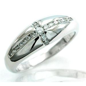 鑑別書付!天然ダイヤモンドリングdr3271 0.23ct K18WG