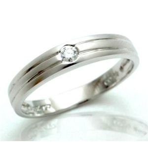 鑑別書付!天然ダイヤモンドリングdr3702 0.06ct K18WG