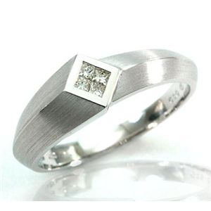 鑑別書付!天然ダイヤモンドリングdr3874 0.10ct K18WG